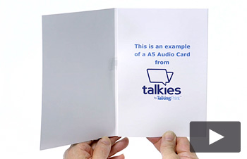 A5 Audio card, 30 second audio, Print on Demand, Personalised